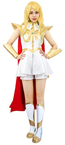 Vestido De Cosplay Power Princess Shera Con Capa Roja.