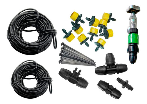 Kit Irrigação Para 40 Vasos/horta Gotejamento (kit Completo)