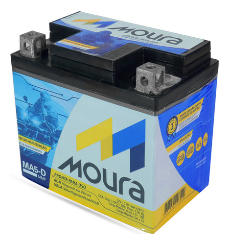 Bateria Moura Ma5-d 5ah 12v Traxx Star 50 Sky 110