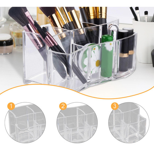 Presentador De Maquillaje Transparente Organizador De Lápiz