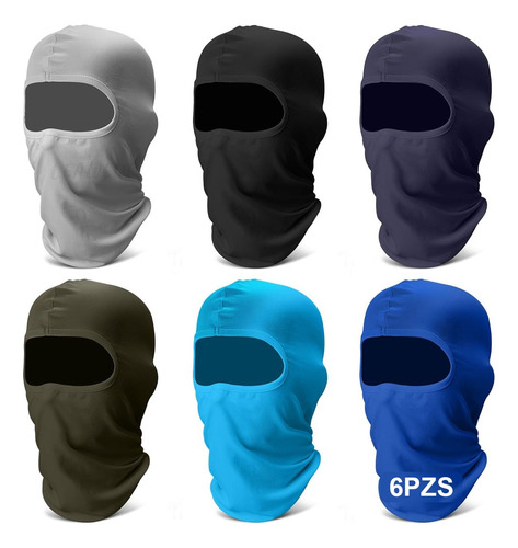 6pasamontañas Tactico Balaclava Militar Para Moto Multicolor