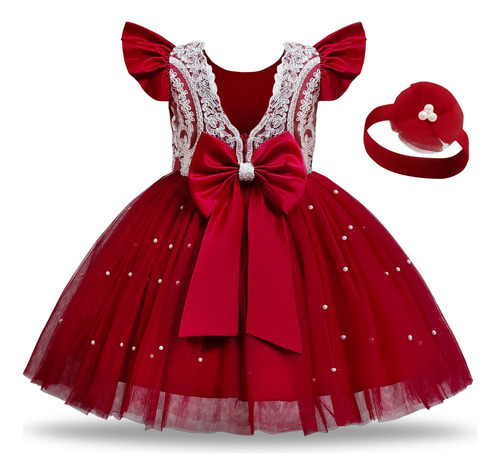 Vestido De Princesa Con Encaje Para Beba Y Niña Pequeña