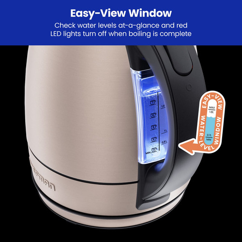 Hervidor Eléctrico Chefman De Acero Inoxidable De 1,8 L Con