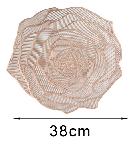 Mantel Individual Con Forma De Rosa, Mantel Individual
