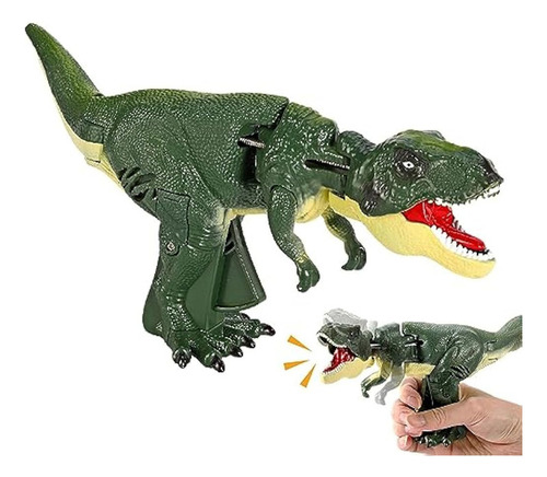 Activa Los Juguetes De Dinosaurio T-rex,mordaza S Zaza Color Verde