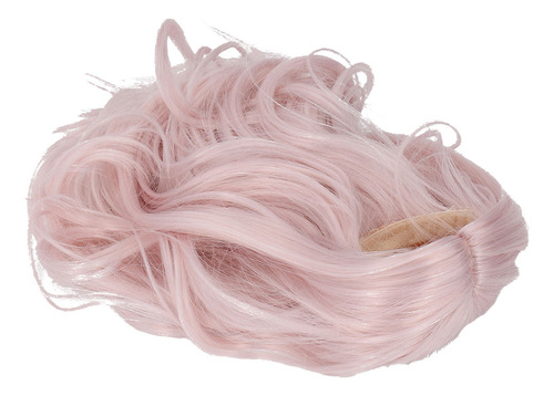 Pink Doll Wig 1/6 Ball Jointed Hair Soft Silk Easy Styling