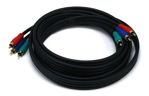 Monoprice 10 ft 22 awg 3-rca Component Video Cable Coaxia.