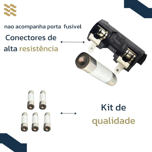Kit 05 Fusíveis 15a 250v Microondas Universal 6x30
