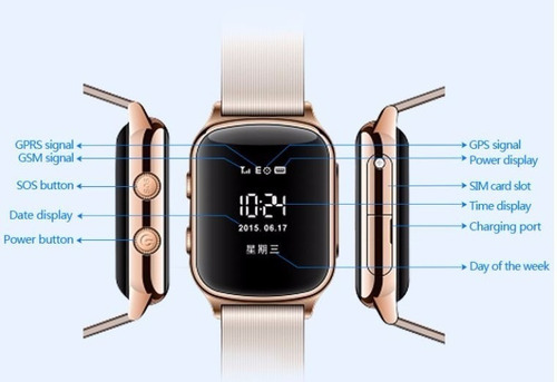 Imagen 4 de 9 de Reloj Celular Gps Localizador T58 App Sim Instalado C/$