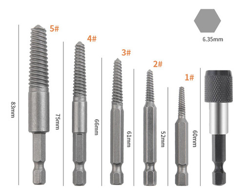 # Juego De Extractores De Tornillos Para Pernos Vástago De