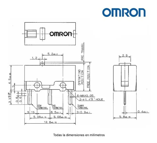 1 Pieza Micro Interruptor D2fc-f-7n (20m) Omron Raton Mouse.