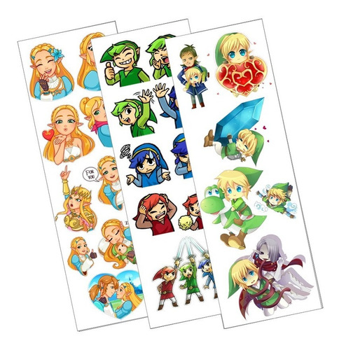 Plancha De Stickers De Legend Of Zelda Nintendo
