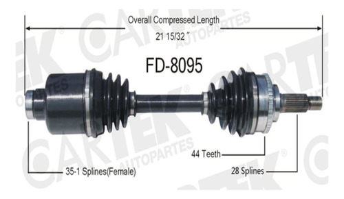 Flecha Delantera Derecha Escape 01-12 Completa Ck