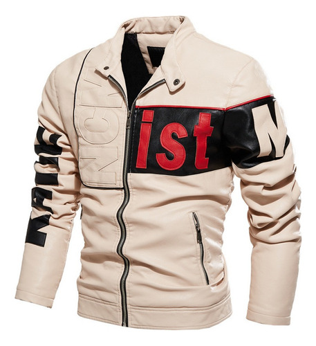 Chaqueta Motera Trendy For Hombre Abrigo Beige