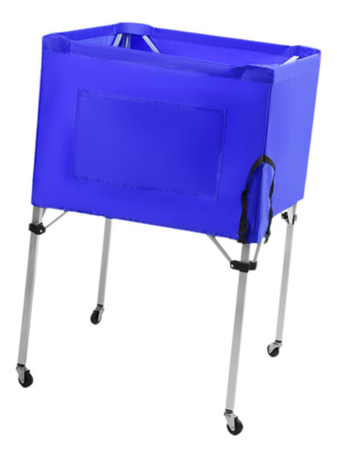 Bola De Almacenamiento Bin Rolling Sports Cart Azul