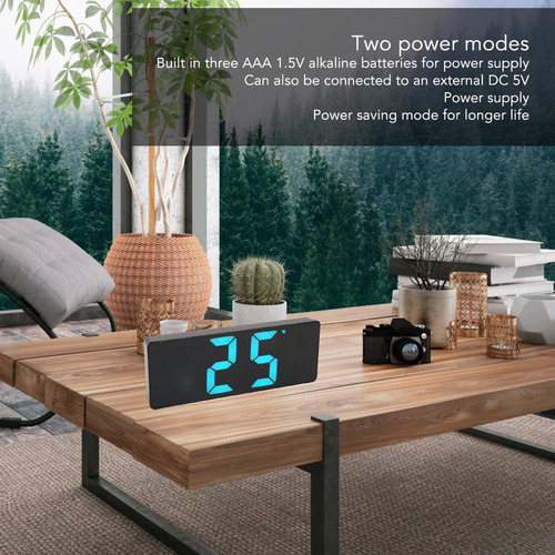 ** Reloj Despertador Digital Electrónico Reloj Con Espejo