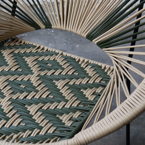 Silla Tejido Artesanal Mimbre Moderna Balcón Terraza