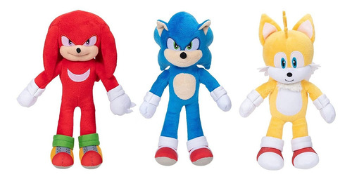 Imagen 3 de 3 de Peluche Sonic 2 - Knuckles - 23 Cm De Alto - Jakks Original