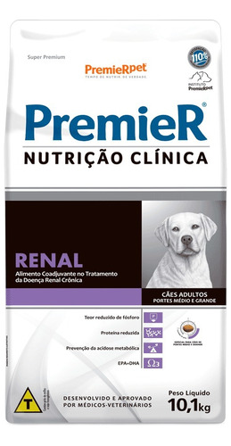 Ração Premier Nutrição Clínica Renal Cães Adultos 10,1 Kg