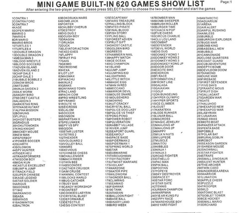 Clásico Juego Consola Retro Mini Versión 620 Classic Games