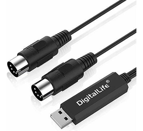 Cable De Interfaz Usb Midi De Digitallife - Convertidor De C