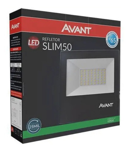 Imagem 3 de 4 de Refletor Slim Led 50w Verde Avant Ip65