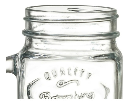 Set 24 Tarros Frasco Mason Jar Vintage Vidrio Labrado 480 Ml