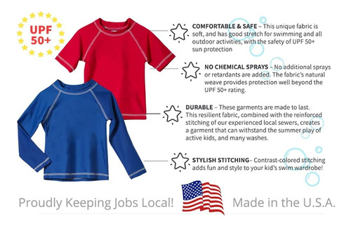 Camiseta De Natación Solid Rashguard De Niños Y Niñas Rash G