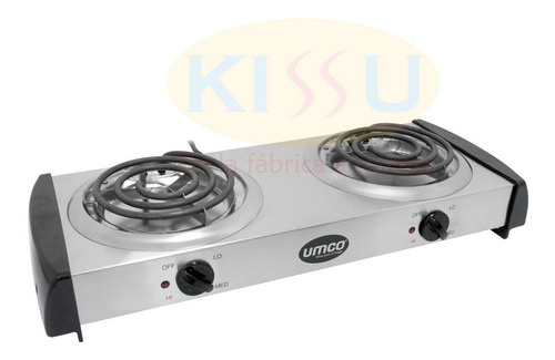 Imagen 2 de 4 de Cocineta Umco Eléctrica 2q Acero Inox Precio Incluido Iva
