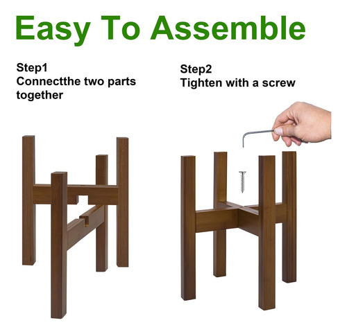 Soporte Ajustable De Bambú Para Plantas De Interior