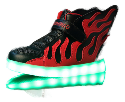 Zapatos Wings Light In The Big Para Niños Con Purpurina Led