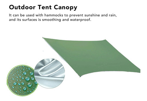 Toldo De Tienda Para Acampar Al Aire Libre Verde 230x210cm