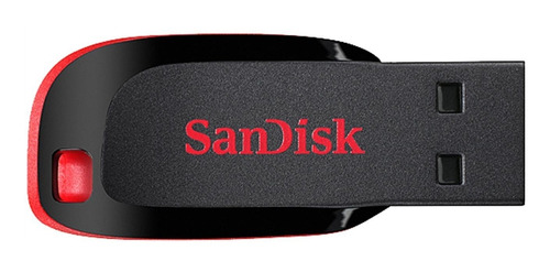 Memoria Usb 2.0 Sandisk Cruzer Blade Cz50 64gb Negro - Rojo