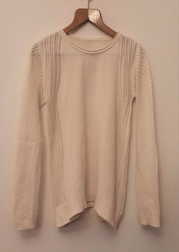 Sweater Crema De Mujer Liviano De Lana