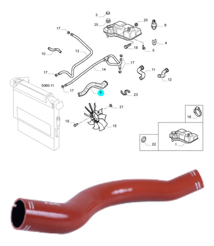 Manguera De Intercooler Nueva Daily 70c17hd Iveco 5802771202