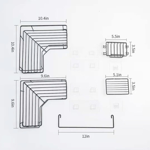 D Soporte De Pared For Jabón Y Escurridor Sin Taladrar For B