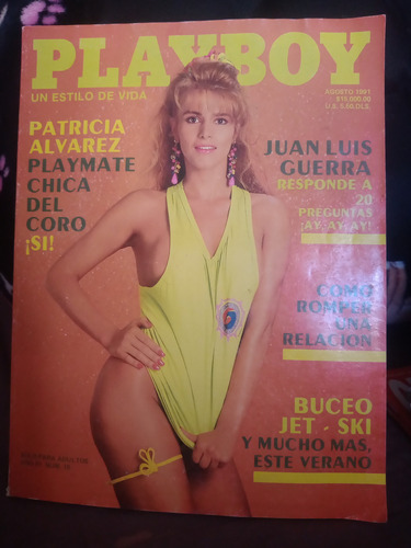 Patricia Alvarez Revista Playboy Agosto 1991 Juanluis Guerra