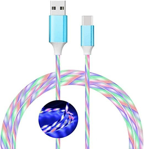 Cable De Carga Usb A Usb Tipo C  Iluminado