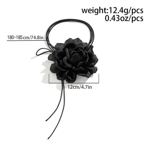 Gargantilla De Flores Dolless, Gargantilla Ajustable Con Laz