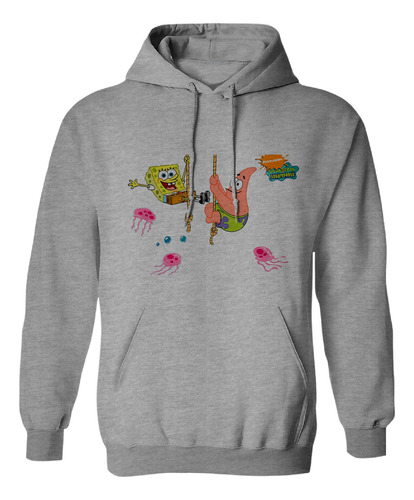 Sudadera Patricio Y Bob Esponja Colgados Medusas