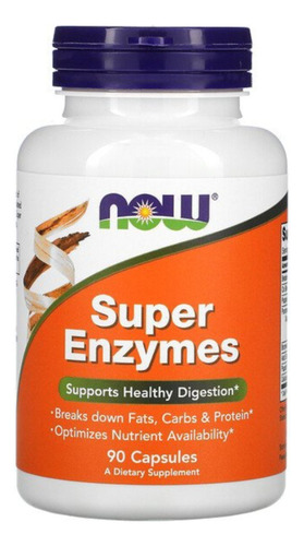 Super Enzymes, 90 Capsulas, Now Foods Sabor