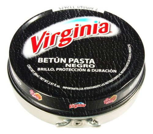 Betun Pasta De Zapatos Virginia Negro 88ml