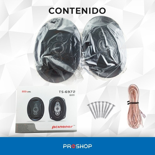 Parlantes Para Autos 6x9 800w Parlante Auto Ts-6972 16x24 !