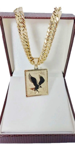 Imagem 4 de 4 de Pingente Placa Águia 10 Gramas Ouro 18k 750