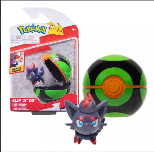 Pokemon Clip N Go Zorua Pokebola Jazwares (Usado)