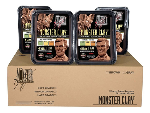 Arcilla Modelado Grado Premium Monster Clay Estuche 18 Lb