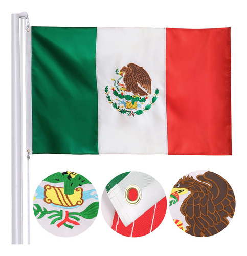 Bandera Mexico Bandera Nacional De Doble Cara 90 X 150 Cm