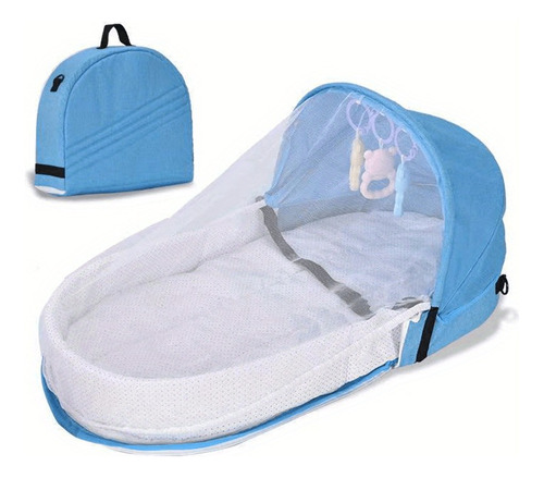 Cuna Portatil Para Bebe De Viaje Plegable Con Mosquitero