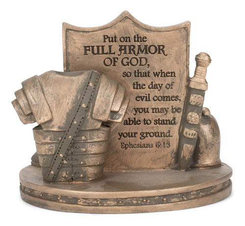 Dicksons Bronzetone Armor Scripture - Tarjetero Decorativo .