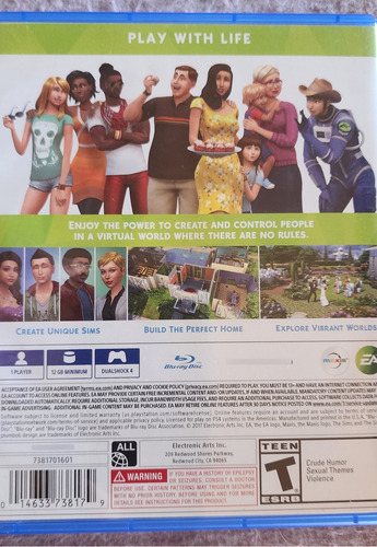 Sims 4 Ps4 (versión En Ingles) (Usado)